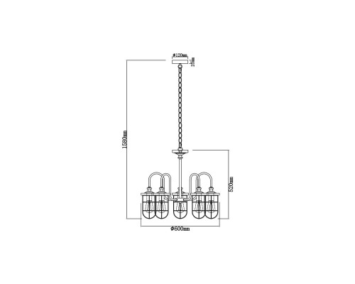Подвесная люстра Vele Luce Vintage VL6096P62 Подвесная люстра Vele Luce Vintage VL6096P62