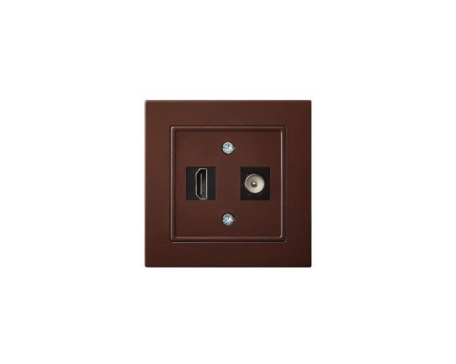 Розетка HDMI/TV оконечная Liregus Epsilon коричневый 28-1561 Розетка HDMI/TV оконечная Liregus Epsilon коричневый 28-1561