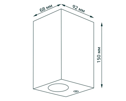 Уличный настенный светильник Gauss Cube GD159
