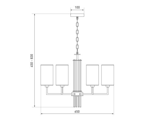 Подвесная люстра Eurosvet Soffio 60134/6 никель
