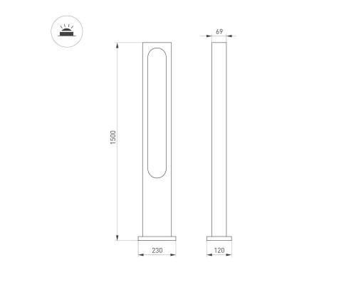 Уличный светодиодный светильник Arlight LGD-Muse-Boll-H1500-18W Warm3000 035395 Уличный светодиодный светильник Arlight LGD-Muse-Boll-H1500-18W Warm3000 035395
