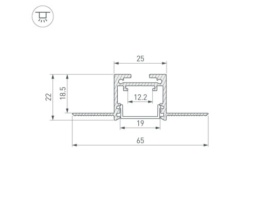 Встраиваемый профиль Arlight SL-LINIA20-FANTOM-2500 BLACK 039071 Встраиваемый профиль Arlight SL-LINIA20-FANTOM-2500 BLACK 039071