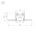 Встраиваемый профиль Arlight SL-LINIA20-FANTOM-2500 BLACK 039071