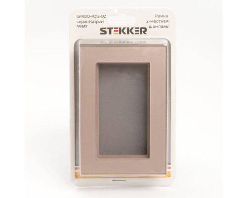 Рамка 2-модульная Stekker Катрин шампань GFR00-7012-02 39567 Рамка 2-модульная Stekker Катрин шампань GFR00-7012-02 39567