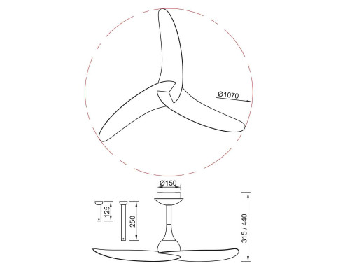 Люстра-вентилятор Mantra IPANEMA III 9041