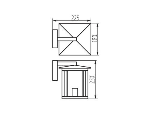 Садовый настенный светильник Kanlux SELTO EL 23 B 36557