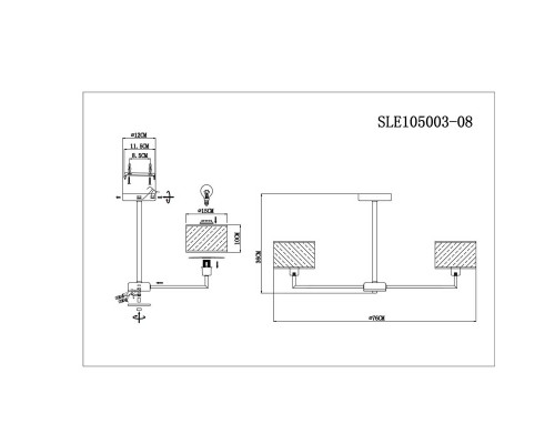 Потолочная люстра Evoluce Belge SLE105003-08 Потолочная люстра Evoluce Belge SLE105003-08
