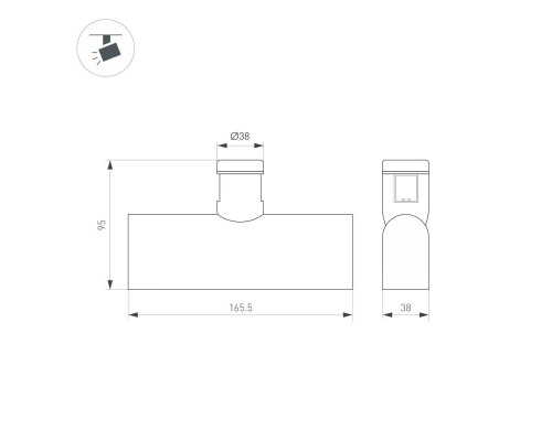 Трековый светодиодный светильник Arlight Art-Apriori-Laser-L165-8W Warm3000 039283 Трековый светодиодный светильник Arlight Art-Apriori-Laser-L165-8W Warm3000 039283