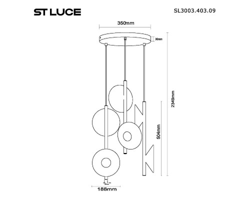 Подвесная светодиодная люстра ST Luce Sentito SL3003.403.09 Подвесная светодиодная люстра ST Luce Sentito SL3003.403.09