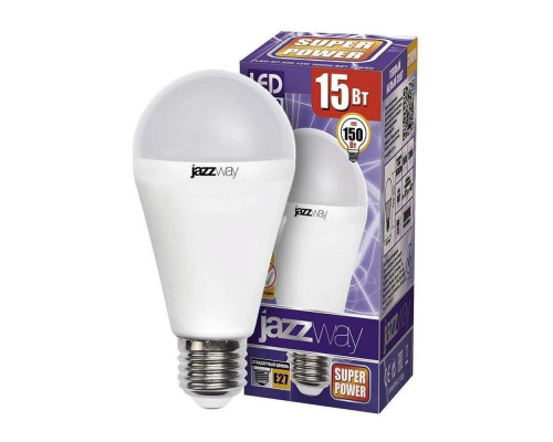Лампа светодиодная Jazzway E27 15W 3000K матовая 2853028 Лампа светодиодная Jazzway E27 15W 3000K матовая 2853028