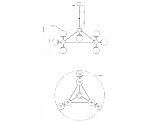 Подвесная люстра Arte Lamp Bolla A1664SP-10BK