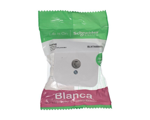 ТВ-розетка Systeme Electric Blanca белая BLNTA000011 ТВ-розетка Systeme Electric Blanca белая BLNTA000011