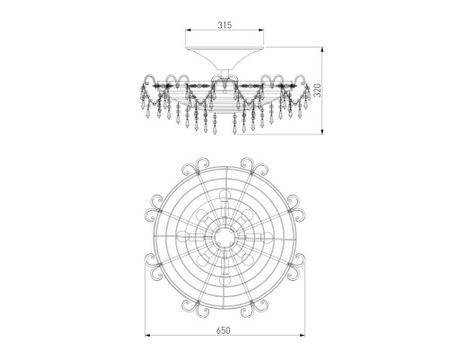 Потолочная люстра Bogates 305/8 Strotskis Потолочная люстра Bogates 305/8 Strotskis