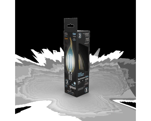 Лампа светодиодная филаментная Gauss E14 5W 4100K золотая 104801805 Лампа светодиодная филаментная Gauss E14 5W 4100K золотая 104801805