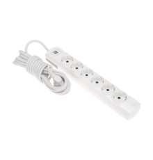 Удлинитель PREMIUM 6 гнезд, 5м, 3х1,5мм?, с/з, 2 USB, белый REXANT 13-4123