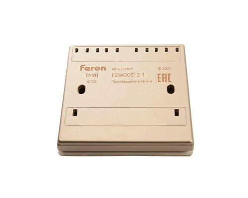 Выключатель одноклавишный беспроводной Feron Smart золото TM181 41725 Выключатель одноклавишный беспроводной Feron Smart золото TM181 41725