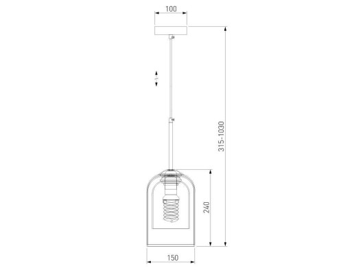 Подвесной светильник Eurosvet Ennio 50228/1 дымчатый