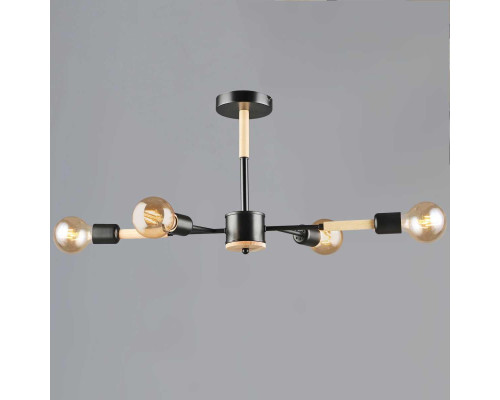 Люстра Reluce 99960-0.3-04 BK+WOOD