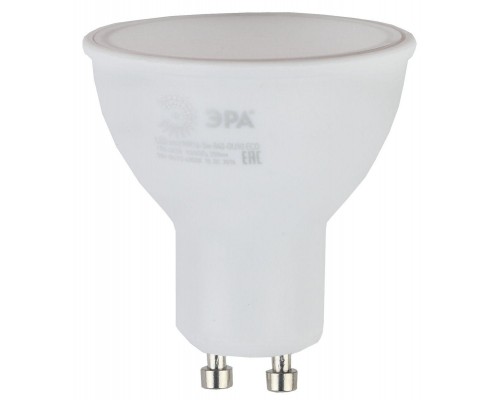 Лампа светодиодная ЭРА GU10 5W 4000K матовая LED MR16-5W-840-GU10 R Б0050689