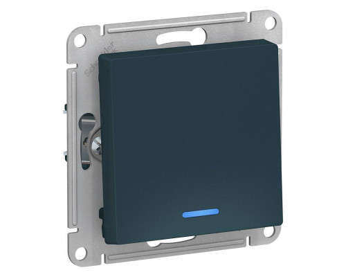 Выключатель одноклавишный Systeme Electric AtlasDesign 10A 250V с подсветкой изумруд ATN000813 Выключатель одноклавишный Systeme Electric AtlasDesign 10A 250V с подсветкой изумруд ATN000813
