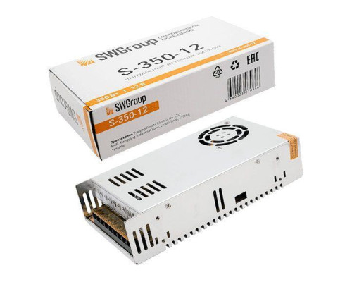 Блок питания SWG 12V 350W IP20 30A S-350-12 000124 Блок питания SWG 12V 350W IP20 30A S-350-12 000124