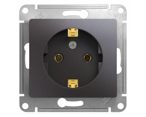 Розетка 2К+З Systeme Electric Glossa 16A 250V графит GSL001343 Розетка 2К+З Systeme Electric Glossa 16A 250V графит GSL001343