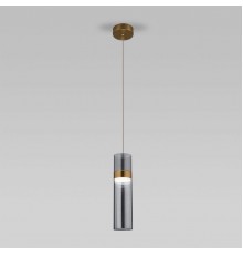 Подвесной светодиодный светильник Eurosvet Lumen 50244/1 Led латунь/дымчатый