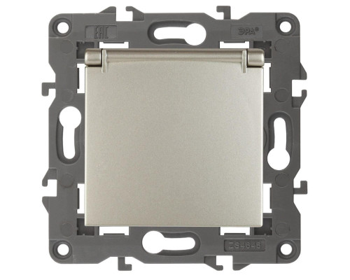 Розетка ЭРА Elegance 2P E Schuko со шторками с крышкой 16A 250V 14-2103-04 Б0034281 Розетка ЭРА Elegance 2P E Schuko со шторками с крышкой 16A 250V 14-2103-04 Б0034281