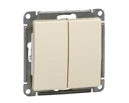 Выключатель двухклавишный Systeme Electric W59 10A 250V слоновая кость VS510-252-2-86 Выключатель двухклавишный Systeme Electric W59 10A 250V слоновая кость VS510-252-2-86