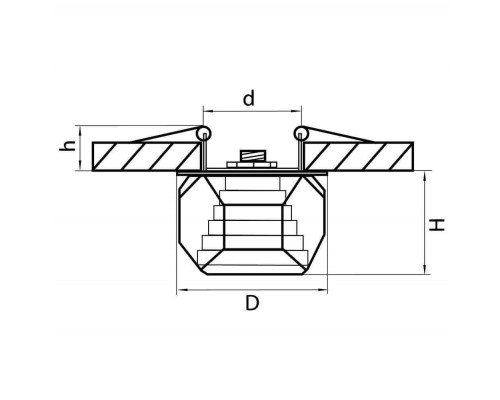 Встраиваемый светильник Lightstar Romb 004060