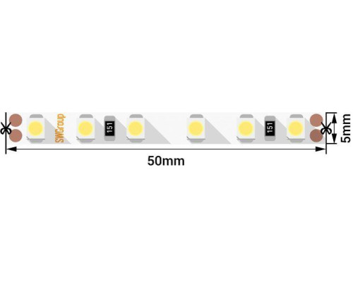 Светодиодная лента SWG 9,6W/m 120LED/m 3528SMD холодный белый 5M 005667 Светодиодная лента SWG 9,6W/m 120LED/m 3528SMD холодный белый 5M 005667