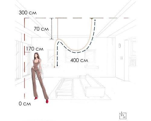 Потолочный светильник LOFT IT Thread 10388C Brass