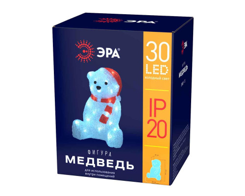 Светодиодная фигура ЭРА медведь ENIOF - 13 Б0047975 Светодиодная фигура ЭРА медведь ENIOF - 13 Б0047975
