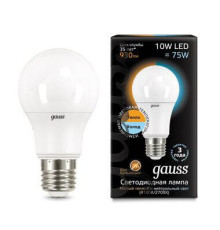 Лампа светодиодная Gauss E27 10W 2700-4100K матовая 102502110-T