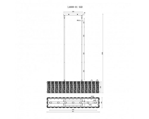 Подвесной светильник iLamp Panorama L4688-91 SGD