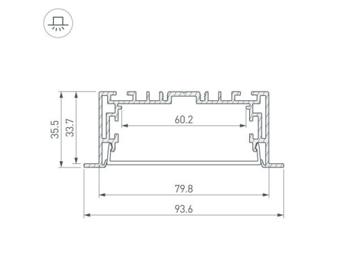 Профиль с рассеивателем Arlight S2-LINIA94-F-2500 Anod+Opal 021178(1) Профиль с рассеивателем Arlight S2-LINIA94-F-2500 Anod+Opal 021178(1)
