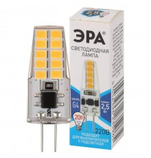 Лампа светодиодная ЭРА G4 2,5W 4000K прозрачная LED-JC-2,5W-220V-SLC-840-G4 Б0049092