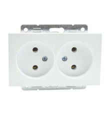 Розетка 2К двойная Mono Electric Despina/ Larissa 16A 250V винтовое подключение слоновая кость 500-000105-121
