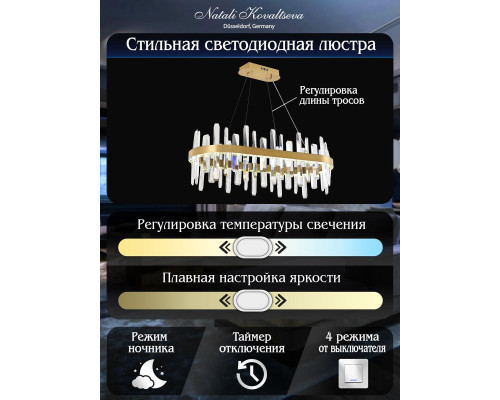 Подвесной светодиодный светильник Natali Kovaltseva Smart Нимбы Led Lamps 81258 Подвесной светодиодный светильник Natali Kovaltseva Smart Нимбы Led Lamps 81258