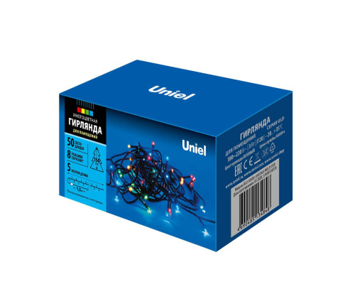 Светодиодная гирлянда Uniel 220V разноцветный ULD-S0500-050/DGA Multi IP20 UL-00007303