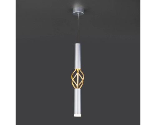 Подвесной светодиодный светильник Eurosvet Lance 50191/1 LED матовое серебро/матовое золото Подвесной светодиодный светильник Eurosvet Lance 50191/1 LED матовое серебро/матовое золото