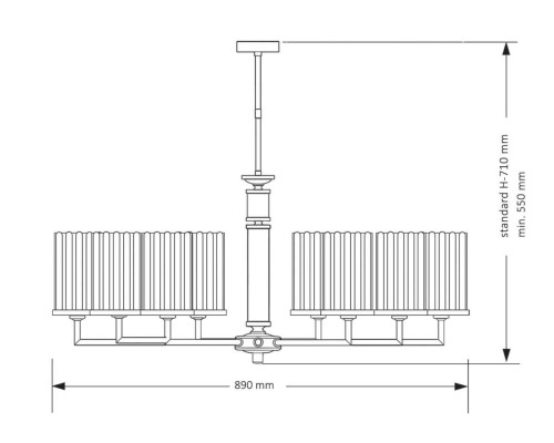Подвесная люстра KUTEK MOOD Artu Ryfel ART-ZW-8(Z)R