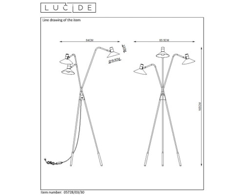 Торшер Lucide Pepijn 05728/03/30