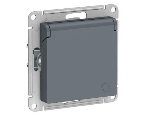 Розетка 2К+З Systeme Electric AtlasDesign 16A 250V со шторками и крышкой грифель ATN000746 Розетка 2К+З Systeme Electric AtlasDesign 16A 250V со шторками и крышкой грифель ATN000746