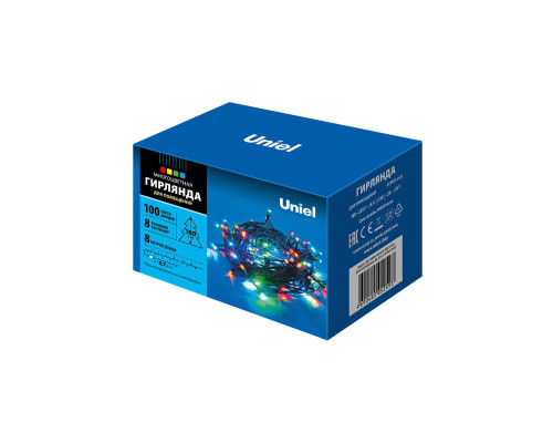 Светодиодная гирлянда Uniel 220V разноцветный ULD-S0800-100/DGA Multi IP20 07924