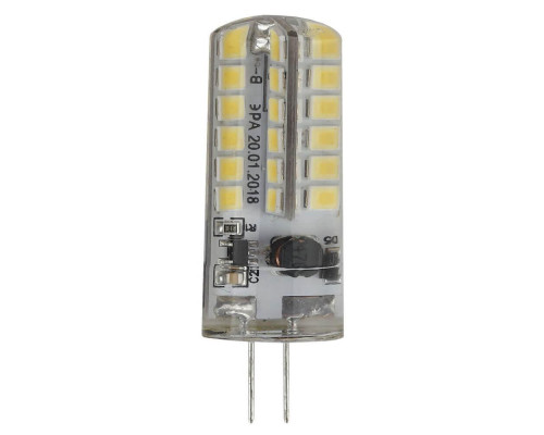 Лампа светодиодная ЭРА G4 3,5W 2700K прозрачная LED JC-3,5W-12V-827-G4 Б0033195 Лампа светодиодная ЭРА G4 3,5W 2700K прозрачная LED JC-3,5W-12V-827-G4 Б0033195
