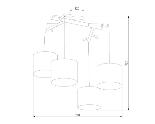 Подвесная люстра TK Lighting 6554 Albero White