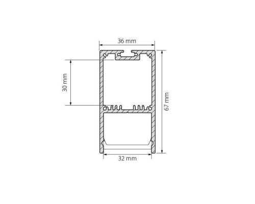 Профиль Arlight SL-LINE-3667-2000 ANOD 019299 Профиль Arlight SL-LINE-3667-2000 ANOD 019299
