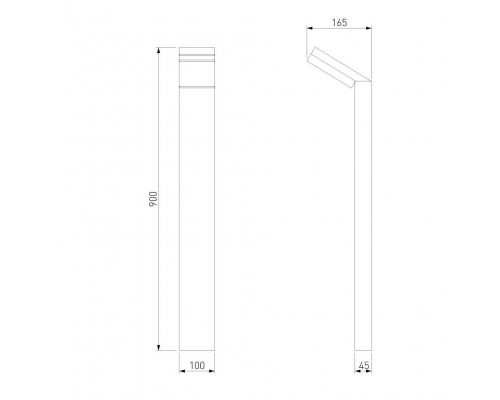 Уличный светодиодный светильник Elektrostandard Sensor 1542 Techno Led черный a053948