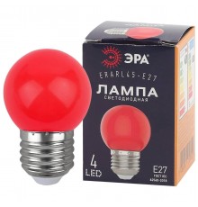 Лампа светодиодная ЭРА E27 1W 3000K красная ERARL45-E27 Б0049575